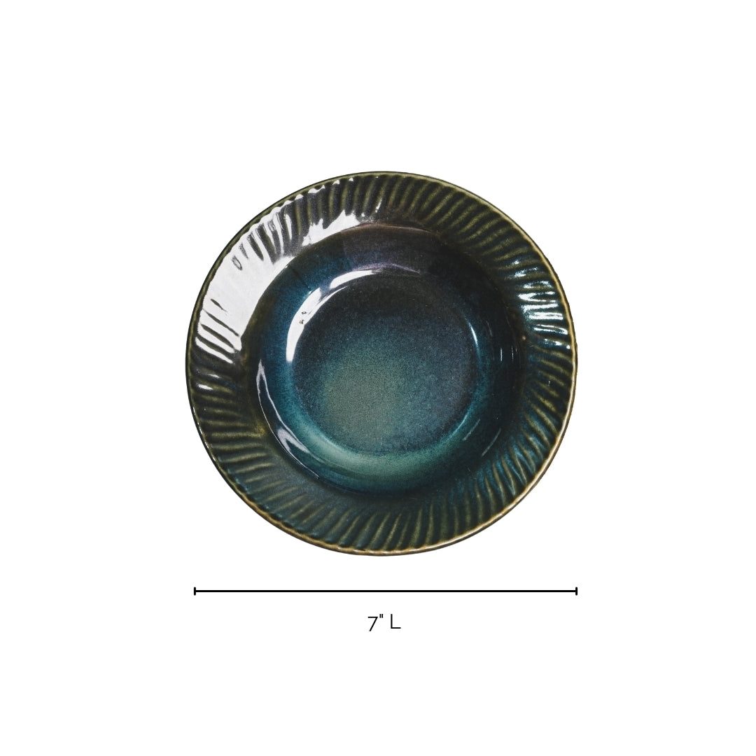 Deep-Blue Pasta Plate