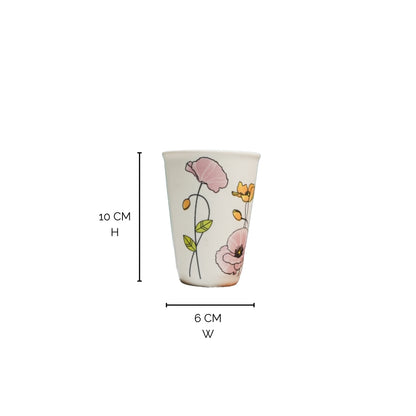 Floral Tea-Coffee Glass