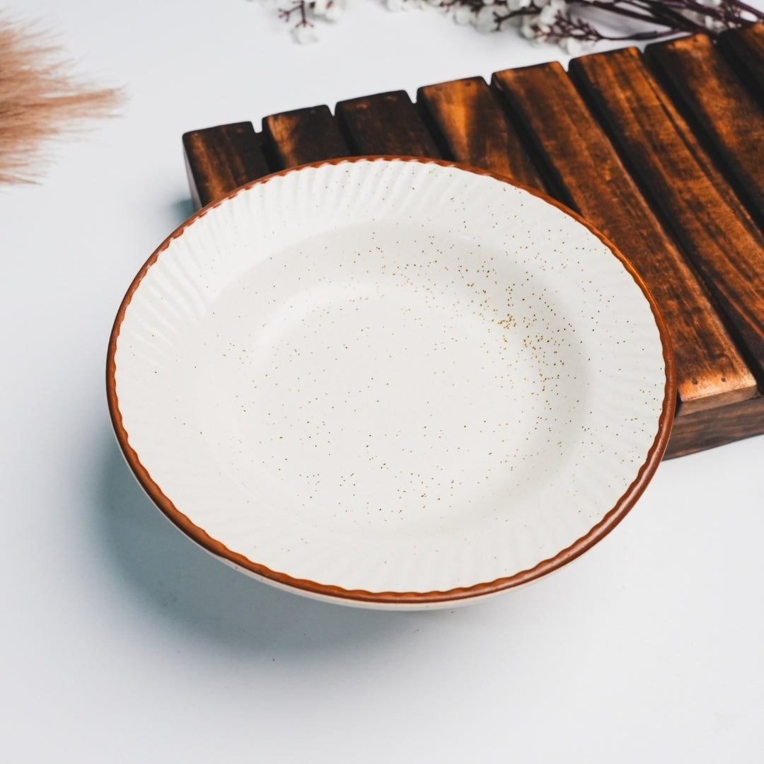 Rustic White Pasta Plate