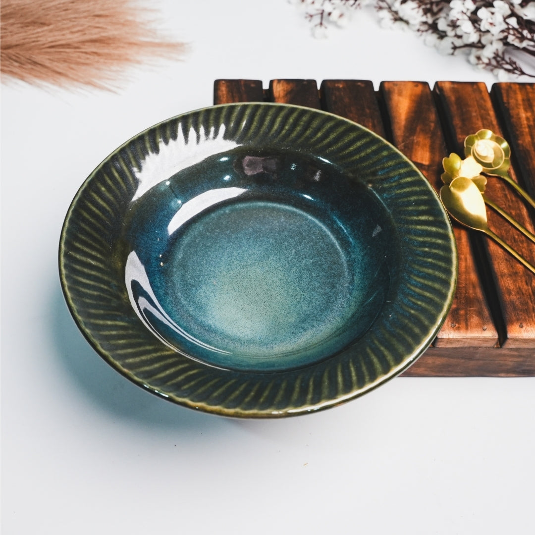 Deep-Blue Pasta Plate